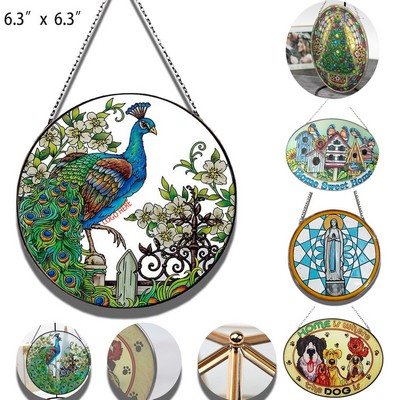 Stained Glass Ornaments for Balcony Wall/Door Decor