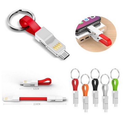 3-in-1 Magnet Charging Cable With Key Chain